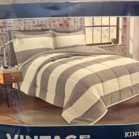 Vintage comforter set king size super soft reversible - Picture 4 of 6